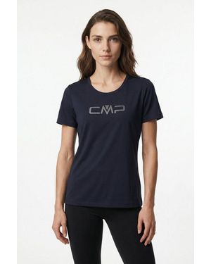 CMP Funktionsshirt Co T-Shirt Für Erwachsene, Mit Sportlichem Stil, Kurzarm, Gerader Abschluss - Blau