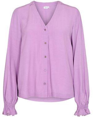 Numph Klassische Bluse - Lila