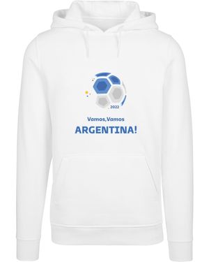 Merchcode Kapuzensweatshirt ,Vamos Argentina Heavy Hoody (1-tlg) - Weiß