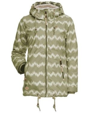 Ragwear Winterjacke Zuzka Forest Mit Kuscheligem Teddy-Futter - Grün