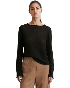 Marc O' Polo Strickpullover aus reinem Leinen - Schwarz