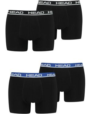 Head Boxershorts Unterwäsche im (4-St., 4er Pack) - Schwarz