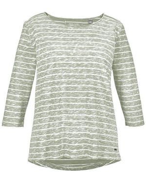 G.i.g.a. Dx T-Shirt Gs 26 Wmn Tshrt Gestreiftes 3/4-Arm T-Shirt, 100% Baumwolle, Carbon Finish - Grau