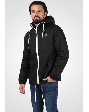 Solid Kurzjacke Sdtilden Übergangsjacke Mit Kontrastfarbenen Reißverschlüssen - Blau