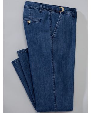 Sieh an! Bequeme Autofahrer-Jeans - Blau