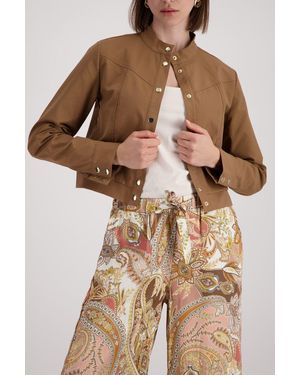 Monari Blouson Jacke Trench Regular fit mit Stehkragen - Braun