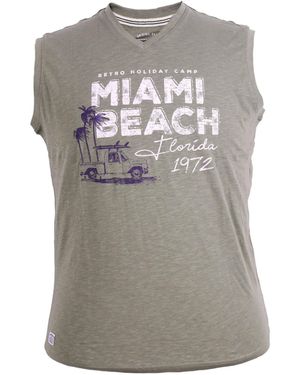 Redfield Muscleshirt Tank Top V-Neck in groß Größen von , oliv - Grau
