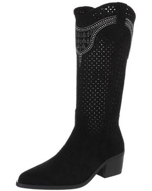 Ital-Design Damen Cowboyboots Western Sommerboots (88843679) Blockabsatz Stiefel - Schwarz