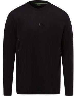 BOSS Langarmshirt Togn Mirror - Schwarz