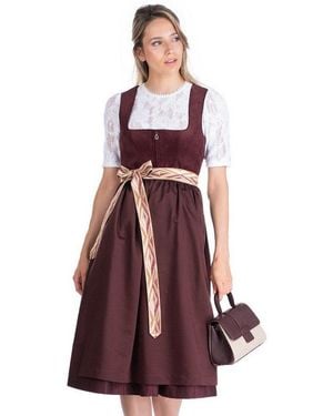 Marjo Dirndl Cord Dirndl 2Tlg - Lila