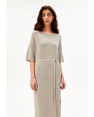 ARMEDANGELS Strickkleid LINO BLEND Leinen-Mix Rundhalsausschnitt - Mehrfarbig
