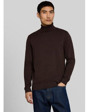 Tom Tailor Strickpullover Pullover & Strickjacken Rollkragenpullover Aus Baumwolle - Blau