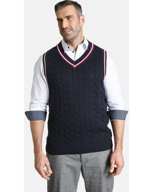 Charles Colby Pullunder EARL CONSTANTINE mit Streifen in Kontrastfarbe - Blau