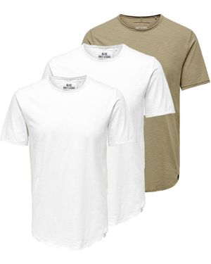 Only & Sons 3er Pack ONSBENNE - Weiß