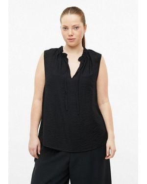 QS Blusentop Bluse Blusentop Aus Viskosemix - Schwarz