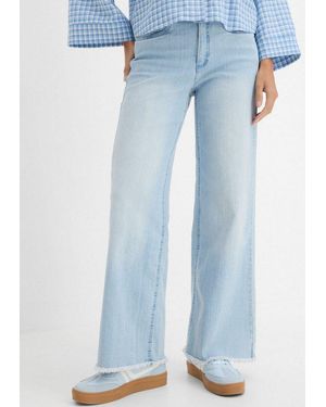 bonprix Weite Jeans Loose Fit Passform, Aus Baumwollmischung Mit Stretch - Blau