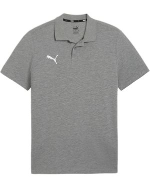 PUMA T-Shirt teamGOAL Casuals Poloshirt Polos Baumwolle - Grau