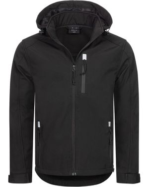 BRANDIT Softshelljacke Herbst Frühlings Regen Übergangs Jacke Allwetter - Schwarz