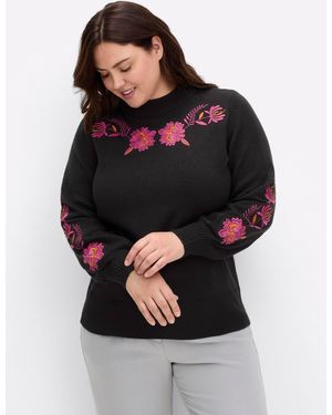 Sheego Strickpullover Pullover Langarm Jersey - Mehrfarbig