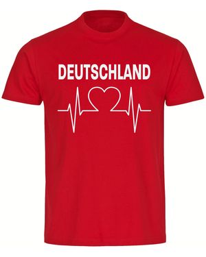 multifanshop T-Shirt Deutschland - Rot