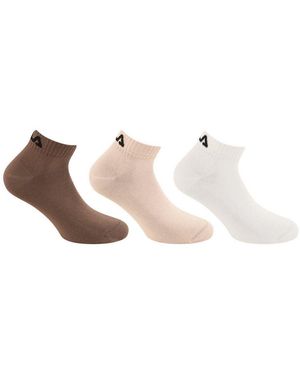 Fila Kurzsocken Invisible Plain Socks (3-Paar) Mit Logostickerei - Schwarz