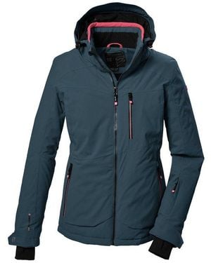 Killtec Skijacke Ksw 36 Wmn Ski Jckt Wasserdichte Damenjacke Mit Abnehmbarer Kapuze Und Schneefang - Blau