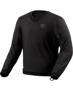 Revit Motorradjacke Crux Motorrad Sweatshirt protektoren reflektierende reißverschluss - Schwarz