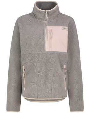 Sublevel Fleecejacke Teddyfleece Übergangsjacke Jacke Stehkragen - Grau