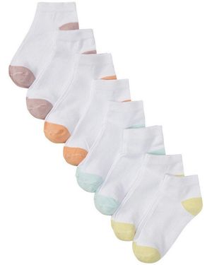 bonprix Kurzsocken (Packung, 8Er) Aus Baumwolle, Polyamid Und Elasthan, Mit Elasthan-Anteil - Weiß