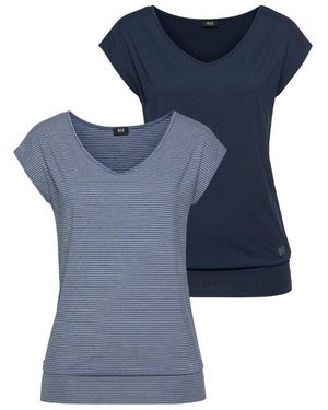 H.i.s. Funktionsshirt (Spar-Set, 2Er-Pack) Ärmellos, Figurfreundlicher Schnitt, Ideal Für Sport Und Wandern - Blau