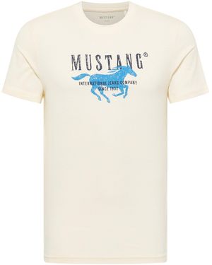 Mustang Kurzarmshirt Style Austin - Weiß