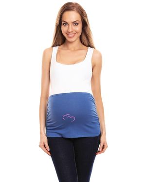 Peekaboo Bauchband Band für Schwangerschaft Umstandsmode - Blau