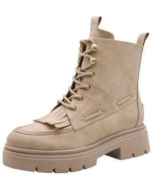 Marco Tozzi Vegan, Mt Feel Me Mit Blockabsatz Blockabsatz Stiefelette Vegan - Natur