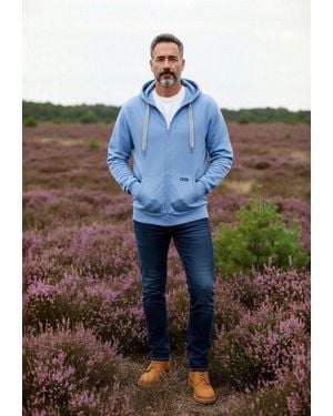 salzhaut Sweatjacke Breker Jacke Herren Normale Passform Komfortabler Fit, Nordisch Klar – Entspannter Look Mit Haltung - Blau