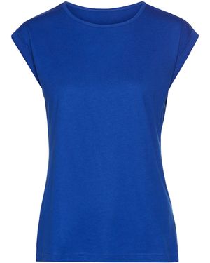 Boysen's T-Shirt Kurzarm, unifarben, Rundhals, für Freizeit und Alltag - Blau