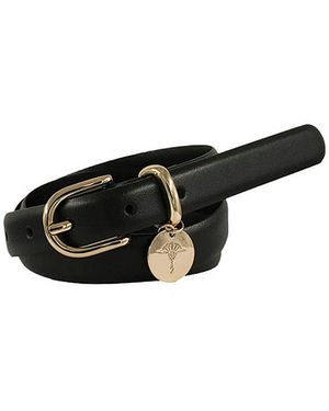 Joop! Ledergürtel Mit Dornschließe Und Logo-Anhänger, Breite 2Cm - Schwarz