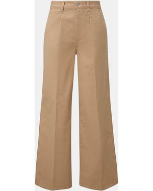 comma casual identity Stoffhose Loose: Twillhose mit weitem Bein - Natur