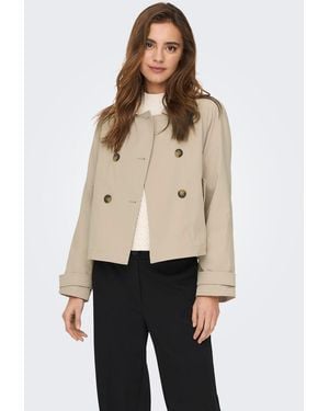 ONLY Blouson Klassischer für stilvolle Outfits ONLAPRIL LIFE SHORT TRENCHCOAT OTW NOOS - Natur