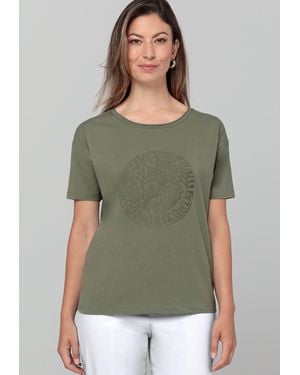 Otto Bianca Kurzarmshirt DIANNE in lässiger Weite und angesagter Trendfarbe - Grün