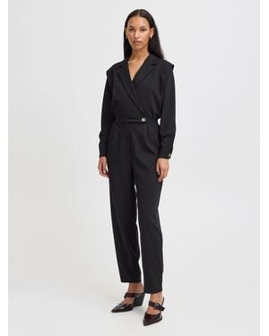 Ichi Jumpsuit SIMONSE (1-tlg) Drapiert/gerafft - Blau