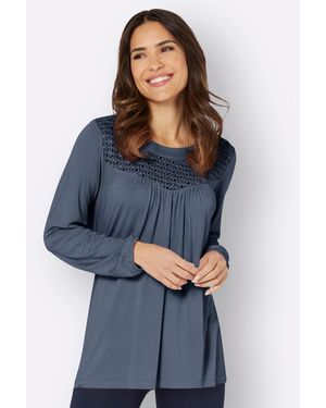 Sieh an! T- Langarm-Shirt - Blau