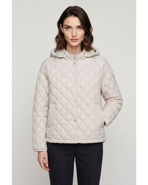 Cinque Steppjacke Ciphil Mit Abnehmbarer Kapuze, Oversize Fit, Leicht Wärmend - Natur