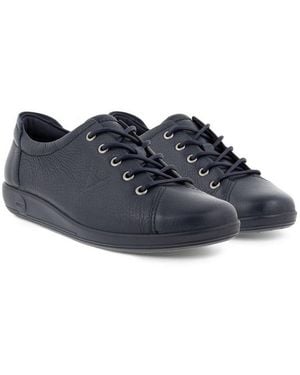 Ecco Soft 2.0 Tie (Leichte Und Flexible Sohle) Marineblau Damen Sneaker