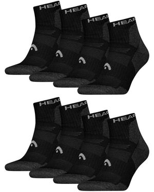 Head Wandersocken Hiking All Climates Quarter Socks (4-Paar) mit Mittelfußstütze - Schwarz