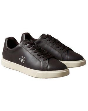 Calvin Klein Low Prof Cupsole Lth Sneaker Schnürschuh, Halbschuh Mit Schaftrandpolsterung - Schwarz