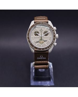 Swatch Chronograph Omega Bioceramic Moon Mission To Saturn - Blau