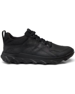 Ecco Mx Low Lea Herren Halbschuhe Sneaker Schnürschuhe 820314 02001 Sneaker Komfort - Schwarz