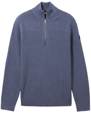 Tom Tailor Strickpullover (1-tlg) - Blau