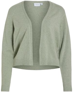 Vila Kurzer Feinstrick Weiche Strickjacke VIRIL SHORT L/S KNIT CARDIGAN-NOOS - Grün