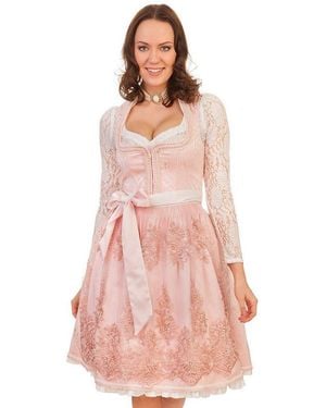 KRÜGER Dirndl Midi Dirndl 2Tlg - Pink